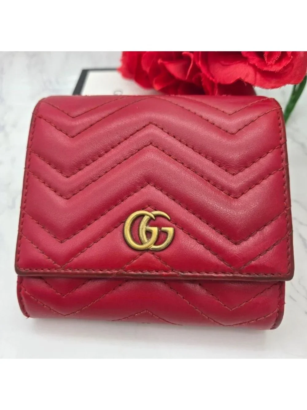 Gucci Fold Wallet GG Marmont Quilted